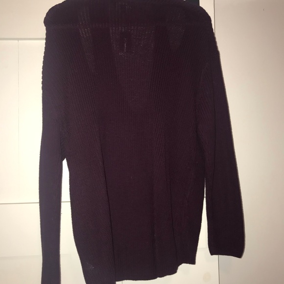 $5 add on NWT Express maroon/purple cold shoulder sweater - Picture 6 of 7